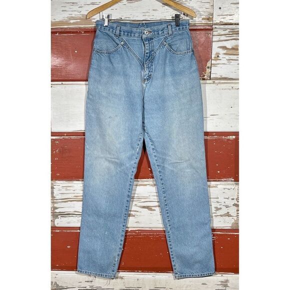 31w 80s USA Vintage‎ Ozark Mountain bareback tapered leg jeans - Picture 1 of 10